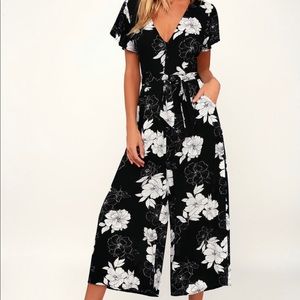 North Pacific Floral Print Culotte Jumpsuit